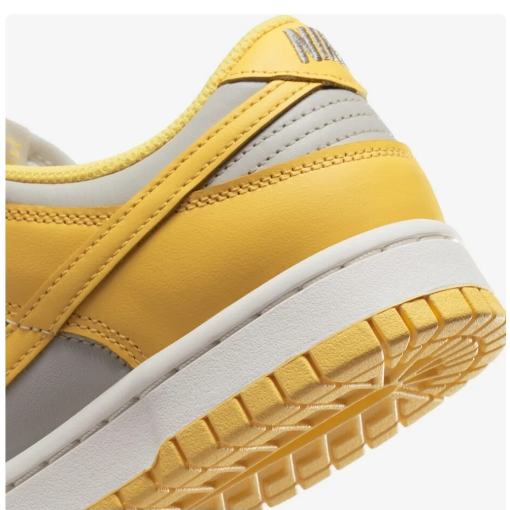 Nike Dunk Low Bright Yellow and Gray Sneakers - Picture 8 of 10